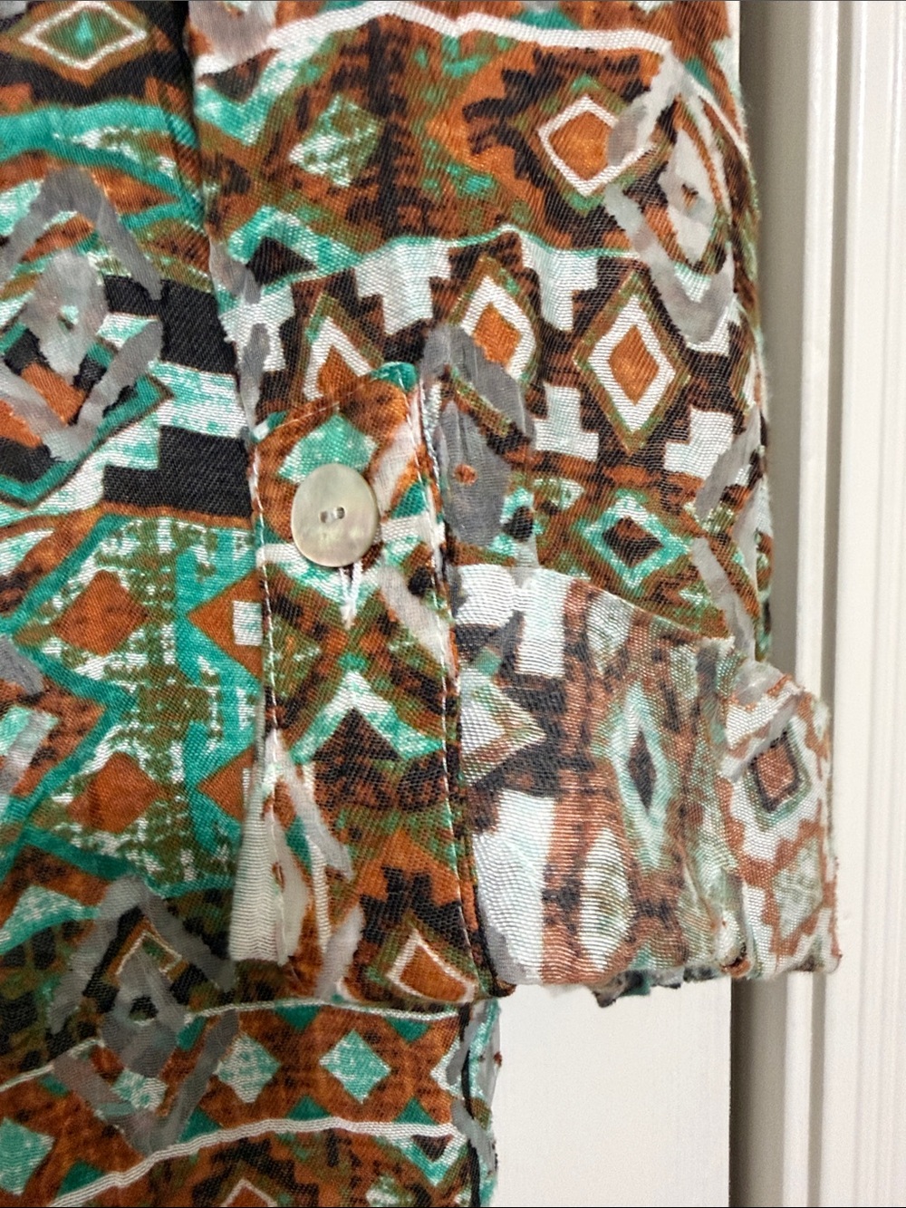 Ruby Rd. Multicolor Geometric Print Blazer Jacket - Picture 7 of 8